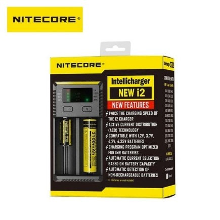 Batteri-kit Nitecore i2 batteriladdare inkl. batterier
