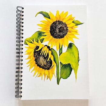 Tryckt skrivbok Blommor