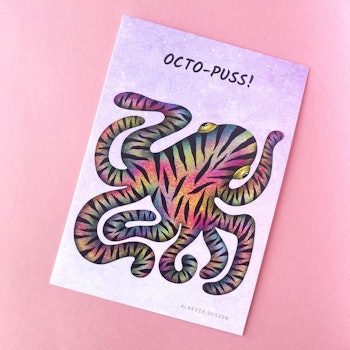 Vykort - Octo-puss