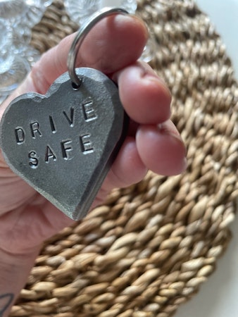 Nyckelring i smide - Drive Safe