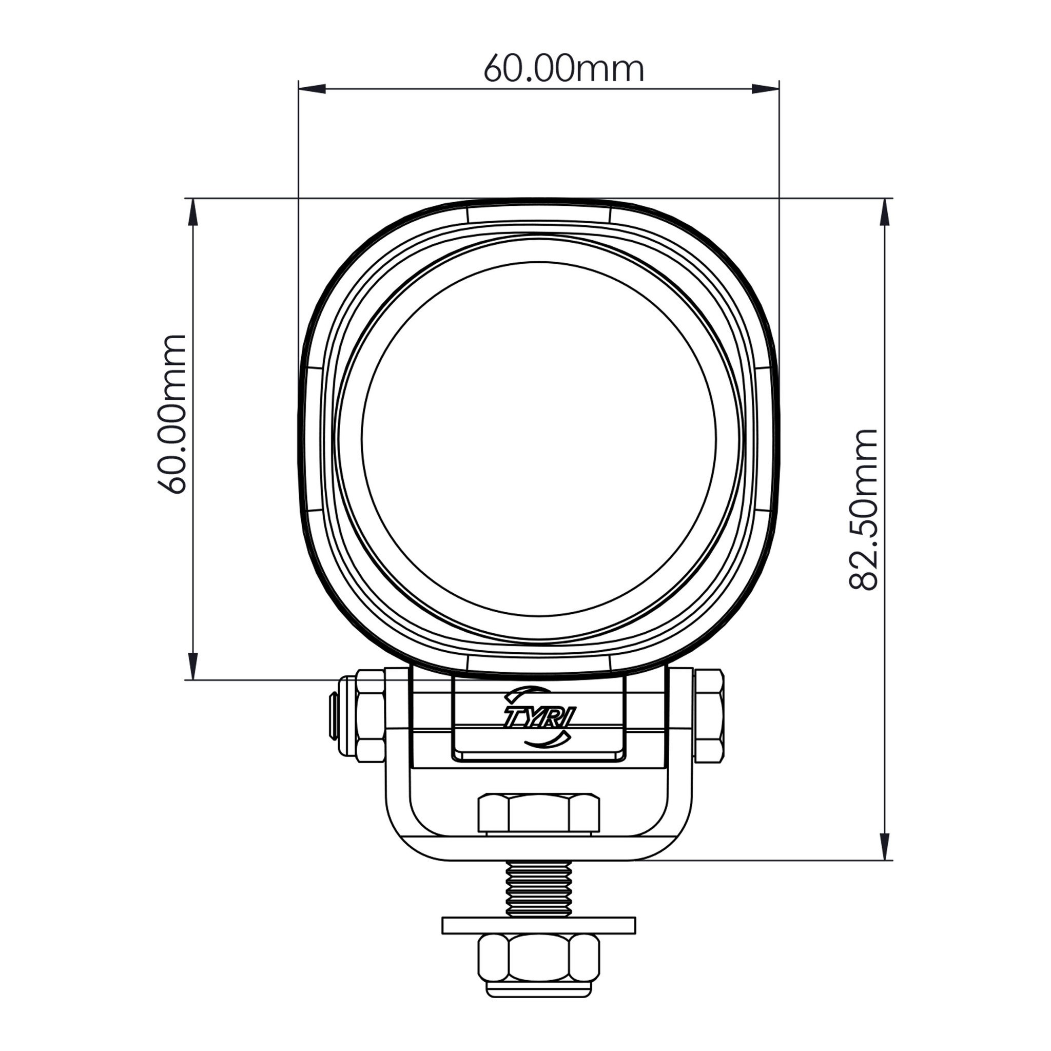 TYRI 0606 Diffused LED Arbetsbelysning 500lm