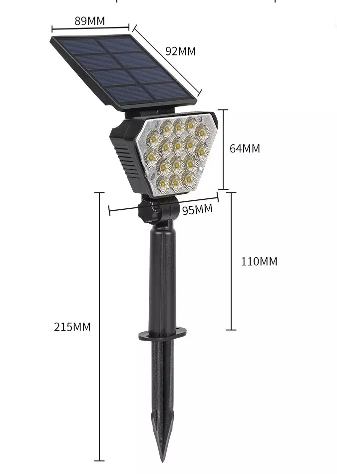 Spotlight LED-strålkastare Solcell 2 PACK