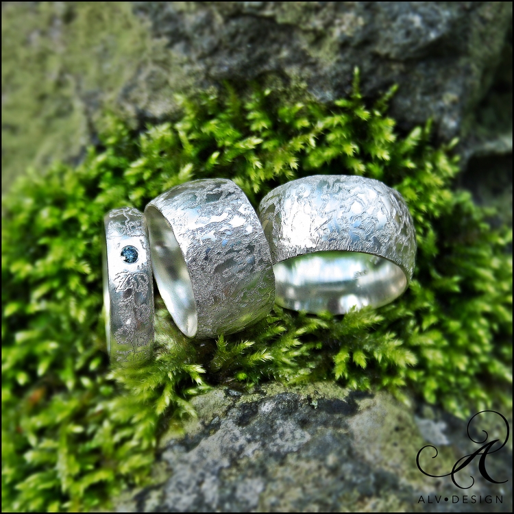 Epok och Murgröna diamantring. Silverringar från Alv Design
