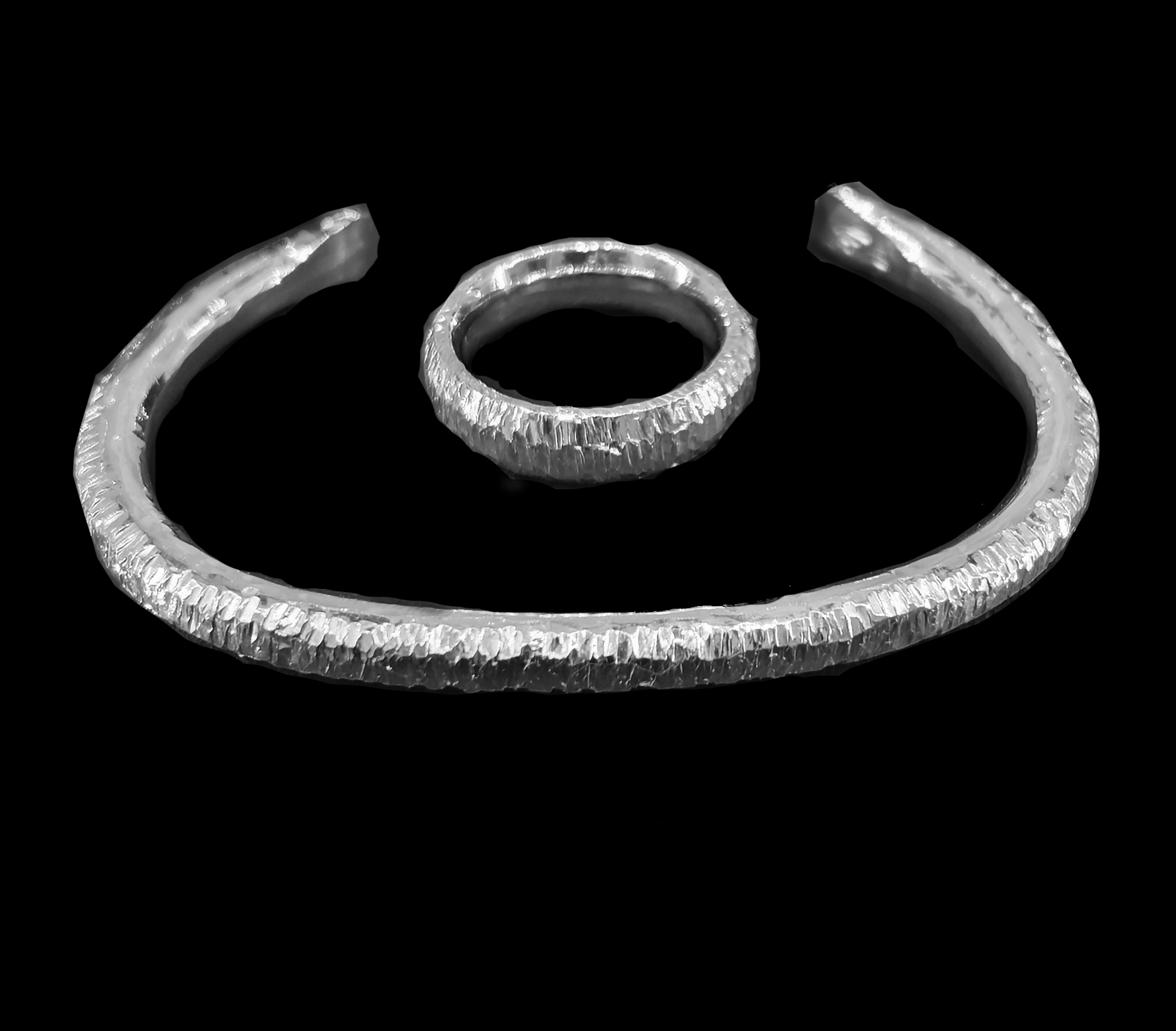 Bifrost armband och ring i silver, Handgjorda unika smycken i silver  från Alv Design
