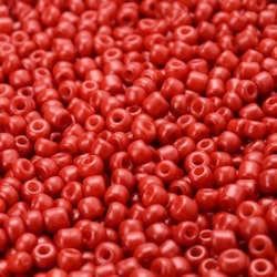 Glaspärlor (250st) 3mm - Seed beads - Röd