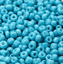 Glaspärlor (250st) 2mm - Seed beads - Ljusblå