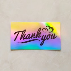 STORPACK! 50st Tack kort - Thank you - Hologram