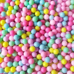 200st Akrylpärlor (Utan hål) - Pastell Candy Mix