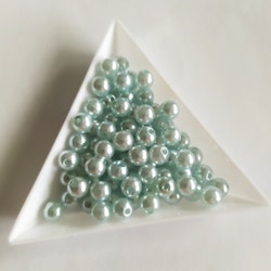 Runda pärlor 6mm (70st) - Ljusblå