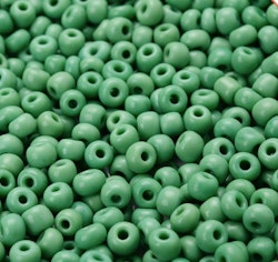 Glaspärlor (250st) 3mm - Seed beads - Mintgrön