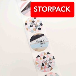 STORPACK! Klistermärken (100st) - Thank you - Blommor