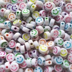Pärlor (20st) 10mm - Smileys Färgmix