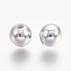 Runda pärlor 5mm (120st) - Silver