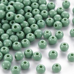 Akrylpärlor (100st) 6mm - Grön