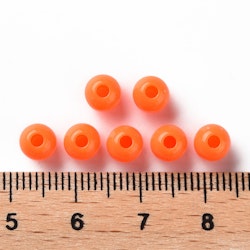Akrylpärlor (100st) 6mm - Orange