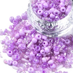Glaspärlor Seed Beads (250st) - Crystal Mix Lila
