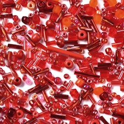 Glaspärlor Seed Beads (250st) - Crystal Mix Röd