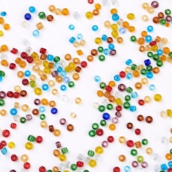 Glaspärlor Seed Beads (250st) 3mm - Färgmix