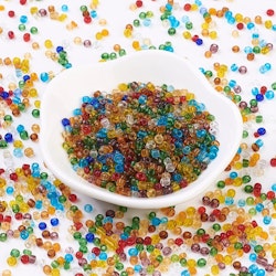 Glaspärlor Seed Beads (250st) 3mm - Färgmix