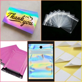 Storpack! Packmaterial - Tack-kort, Ziplåspåsar, Postorderpåsar, Holografiska zippåsar, Etiketter
