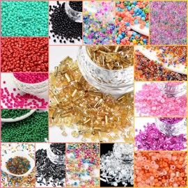 Pärlpaket med 4900st Pärlor - Glaspärlor Seed Beads Blandade