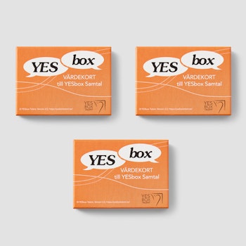 3 st YESbox – kort för värdesamtal (spara 400 kr)