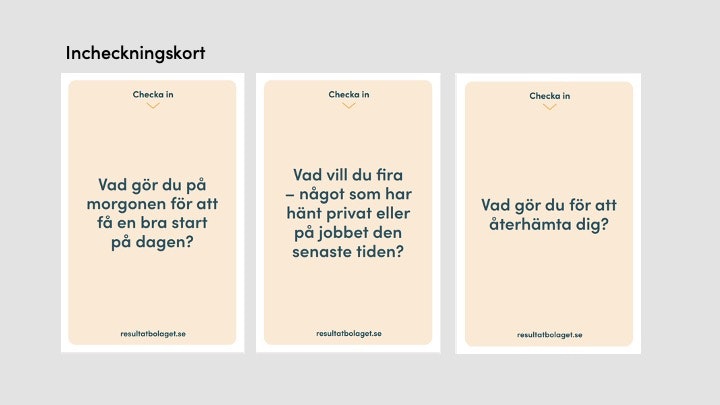 In-och utcheckningskorten
