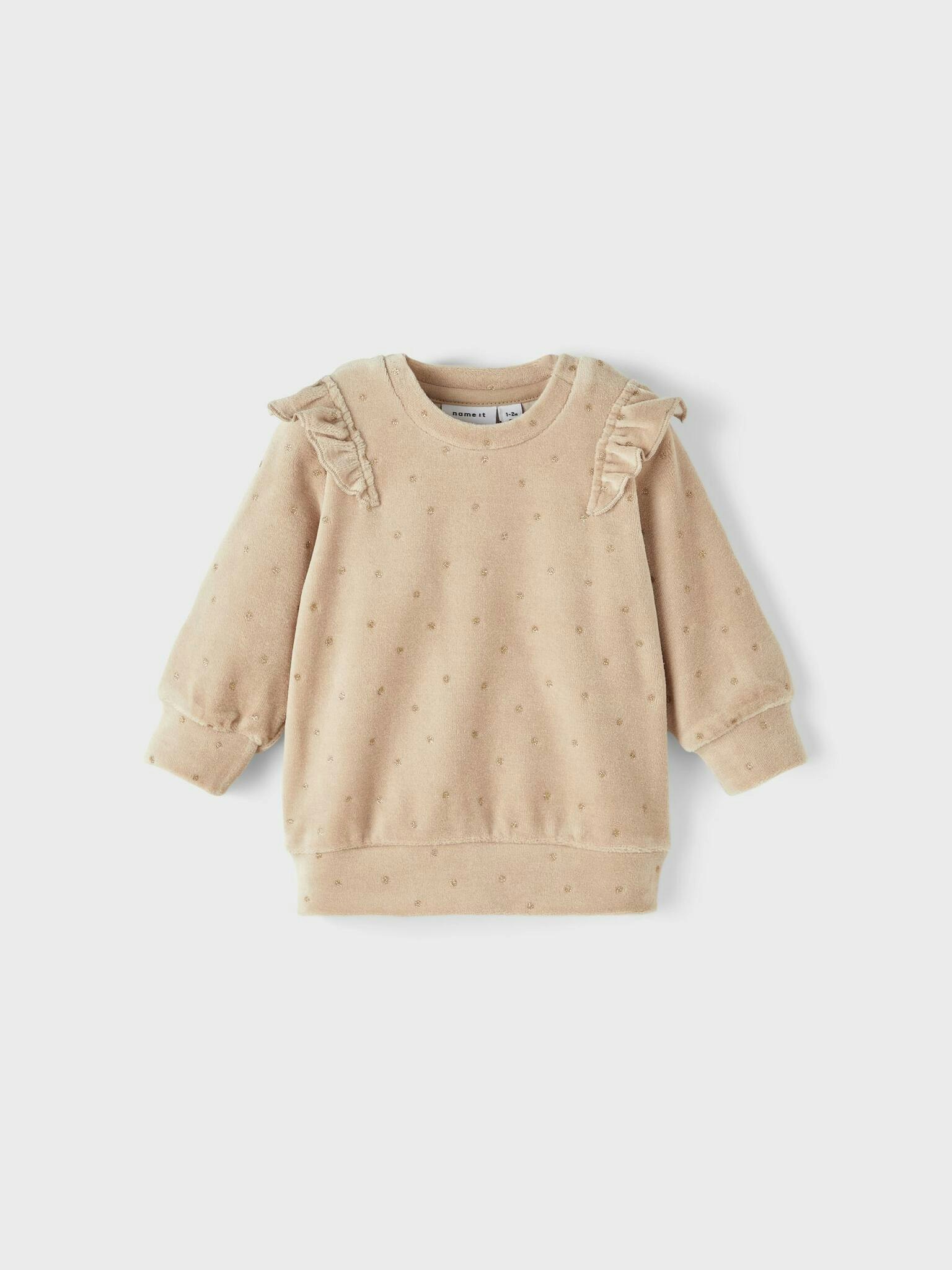 Name It Tröja -  NBFNOYA LS VELOUR Oxford Tan