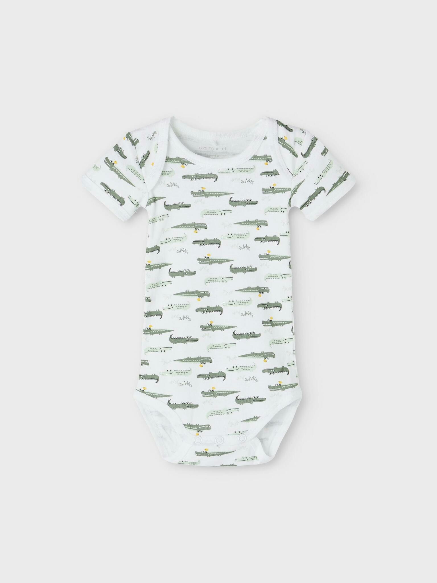 Name It Body - NBMBODY SS AGAVE GREEN CROCODILE NOOS