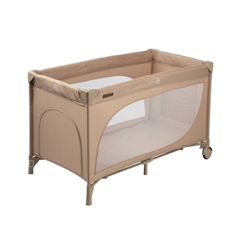 BabyTrold Resesäng med öppning och hjul, Khaki