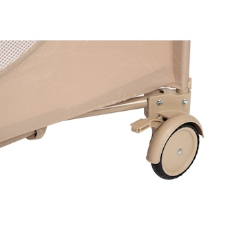 BabyTrold Resesäng med öppning och hjul, Khaki