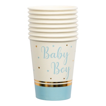 Hisab/Joker Paper cups Baby Boy 8p - Engångsmuggar