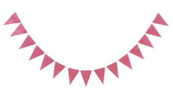 Hisab/Joker Triangle flag banner Pink 3,6 m - Vimpel