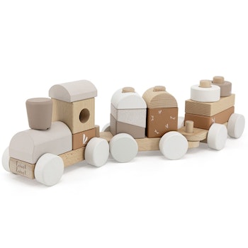 Label Label - Stapelleksak Tåg - Nougat