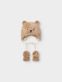 Name It - NBNMATUTA TEDDY Pure Cashmere - Mössa och vantar