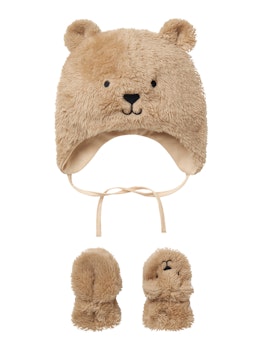Name It - NBNMATUTA TEDDY Pure Cashmere - Mössa och vantar