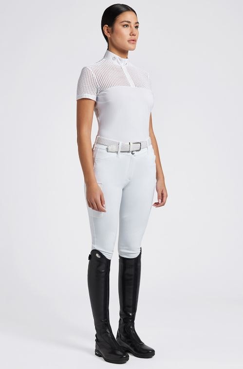 CT S/S Perforerad Jacquard Jersey tävlingströja med dragkedja