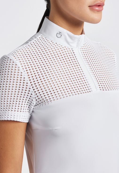 CT S/S Perforerad Jacquard Jersey tävlingströja med dragkedja