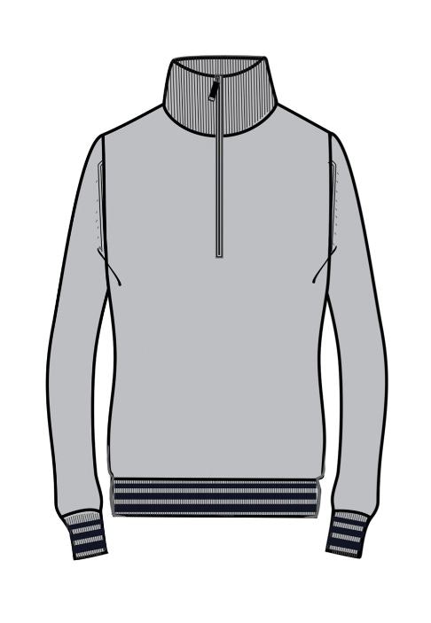 RG Wool Blend Half Zip Sweater