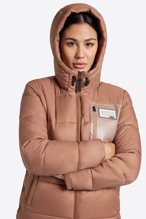 RG Nylon Quilted Hooded Puffer Jacka