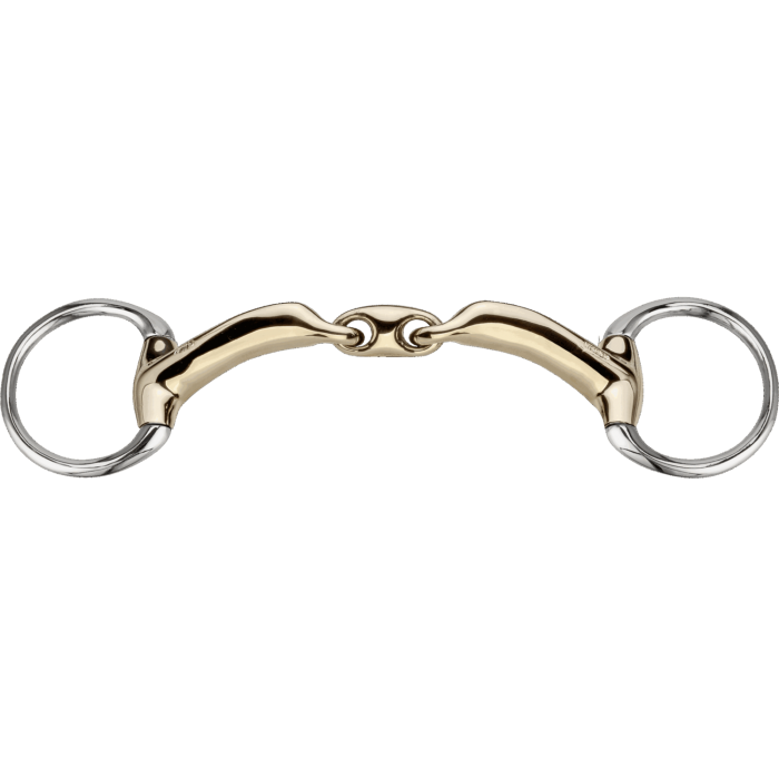 novocontact bradoon with small D-shaped rings 14 mm double jointed - Sensogan