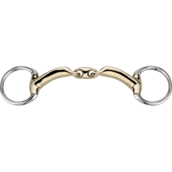 novocontact bradoon with small D-shaped rings 14 mm double jointed - Sensogan