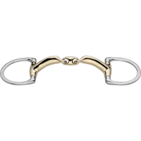 novocontact Eggbutt bit with D-shaped rings 14 mm double jointed - Sensogan
