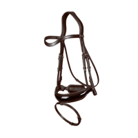 Dyon Dressyrträns lackad pullbacknosgrimma DR