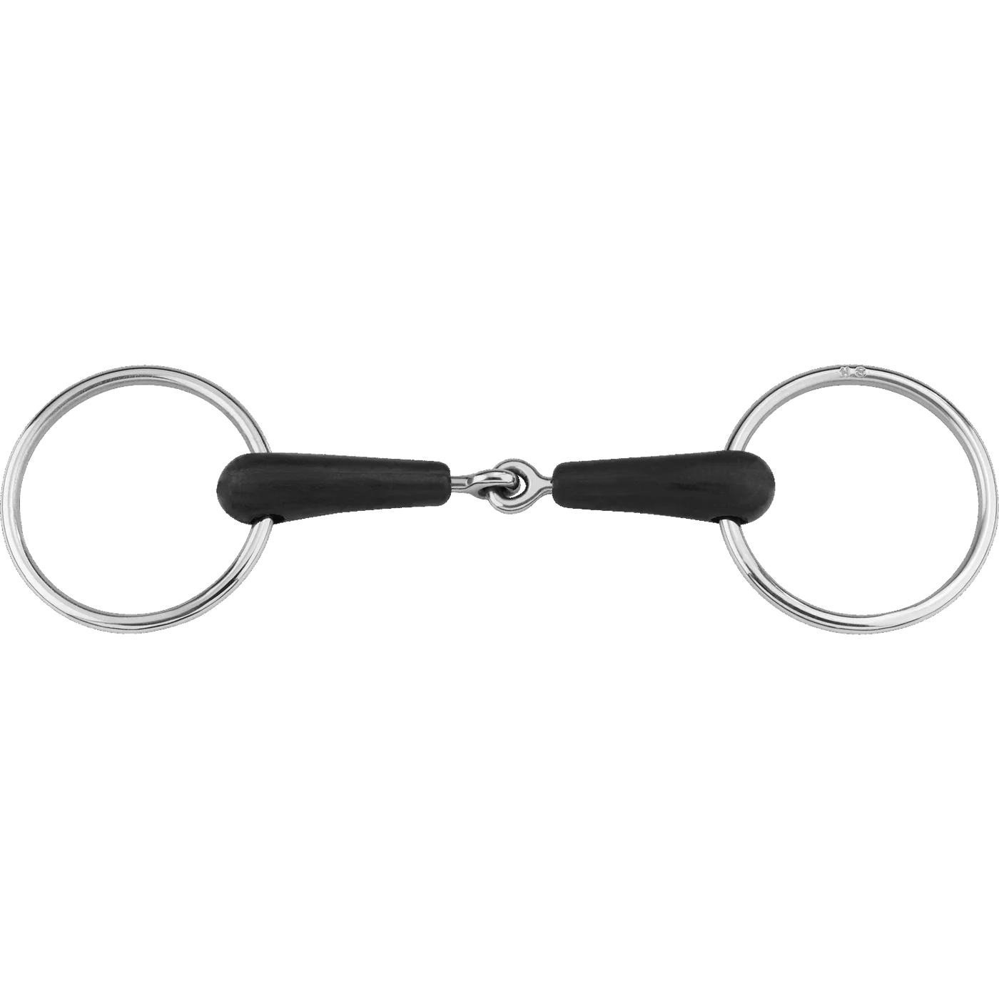 Rubber bit soft 18 mm single jointed - Stainless steel