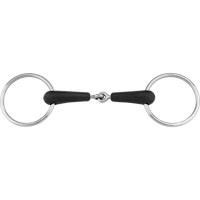 Rubber bit soft 18 mm single jointed - Stainless steel
