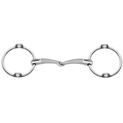 SATINOX Gag bit 14 mm single jointed - Stainless steel