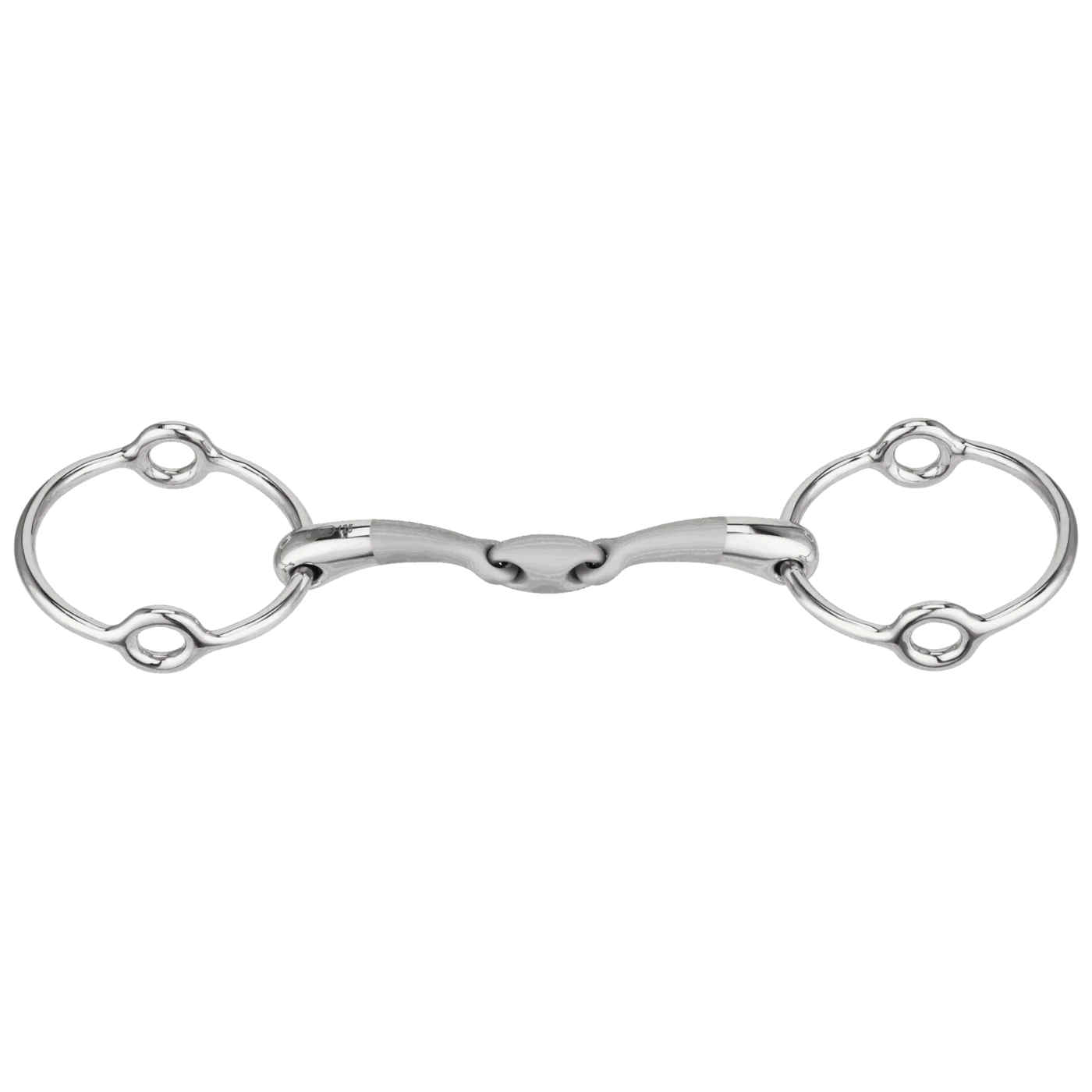 SATINOX Gag bit 14 mm double jointed - Stainless steel