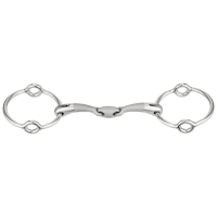 SATINOX Gag bit 14 mm double jointed - Stainless steel