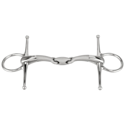 SATINOX Full Cheek bit 14 mm double jointed - Stainless steel